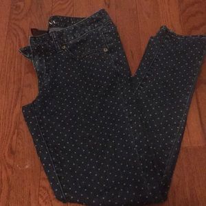 Tiny dot skinny jeans